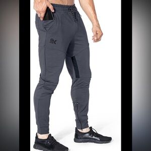 BK Athletic Jogger Pants Black/Grey Size Medium